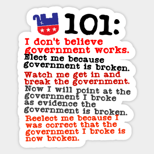 Republicanism 101: Breaking Government Sticker